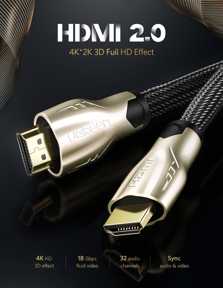4K HDMI to HDMI 2.0 Cable Cord for PS4 and Apple TV