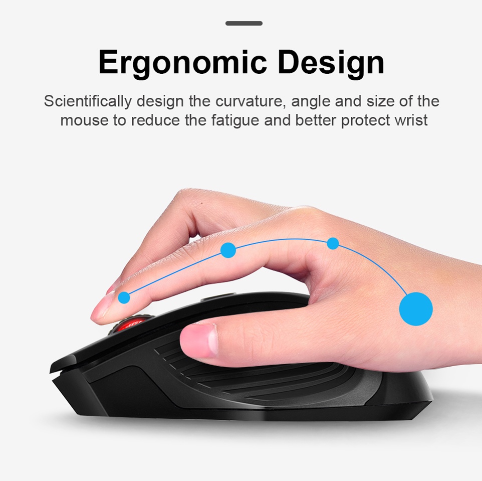 Ergonomic Optical Wireless Computer Mouse